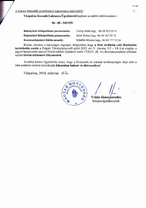 Kiegészítő dokumentum