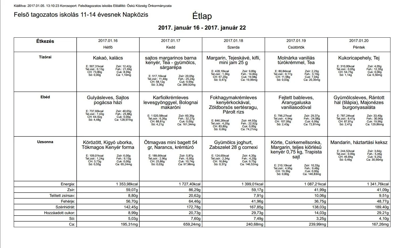 Iskola napközis felsős