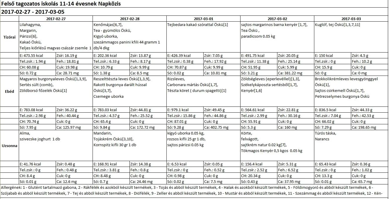 Felsős napközis március 2017