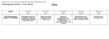 Iskola menza felsős
