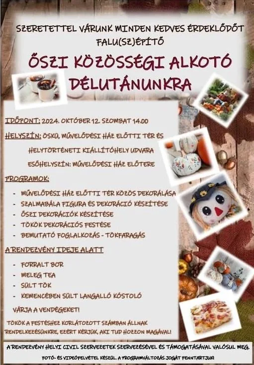 'Őszi közösségi alkotó délután' cikk borítóképe