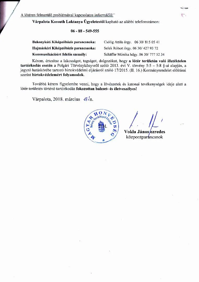 Kiegészítő dokumentum