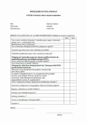 Letölthető nyilatkozat pdf; docx; jpg; formákban