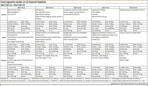 Iskola napközis felsős étlap