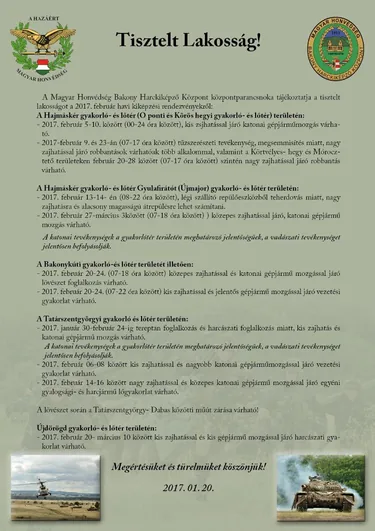 Lőtéri értesítő 2017. február