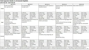 Iskola napközis felsős étlap