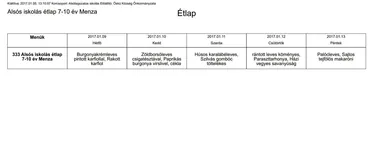 Iskola menzás alsós