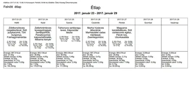 Januári étlap felnőtt