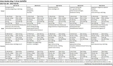 Iskola napközis alsós étlap