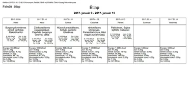 Januári étlap felnőtt
