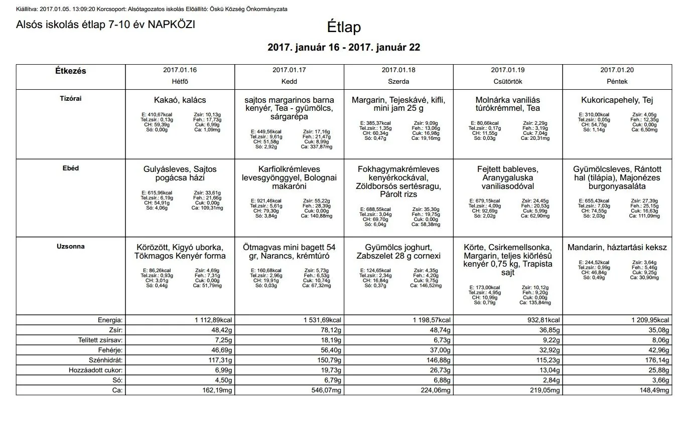 Iskola napközis alsós