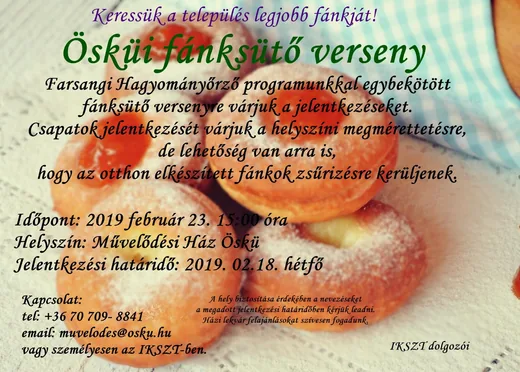 'Keressük a település legjobb fánkját!' cikk borítóképe